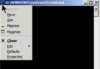 command prompt window appears and disappears